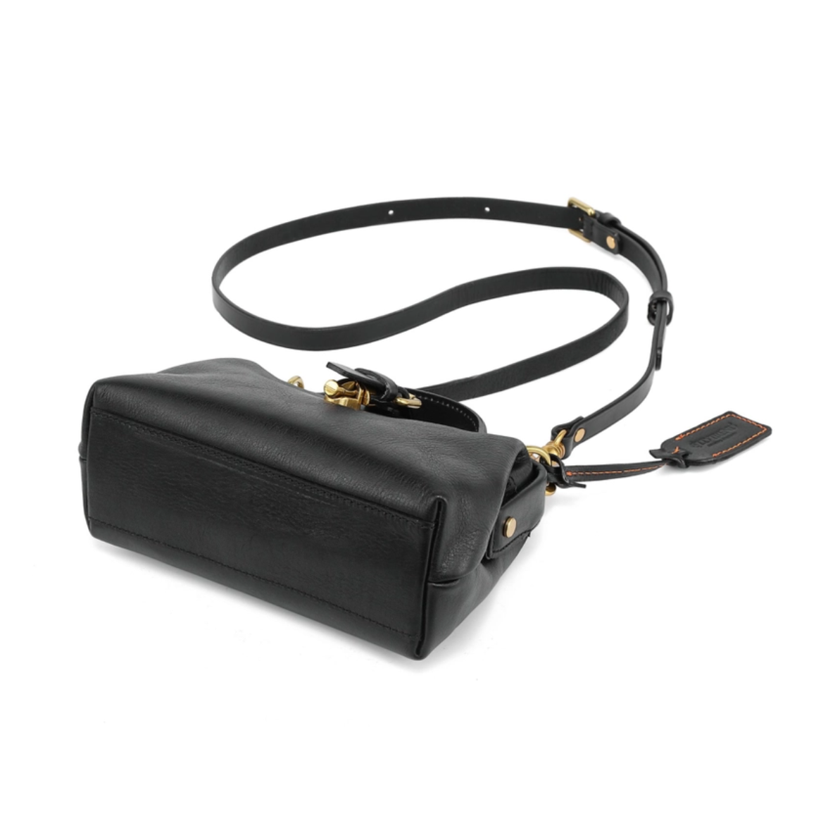 •BERKELEY• black leather mini doctor satchel/crossbody