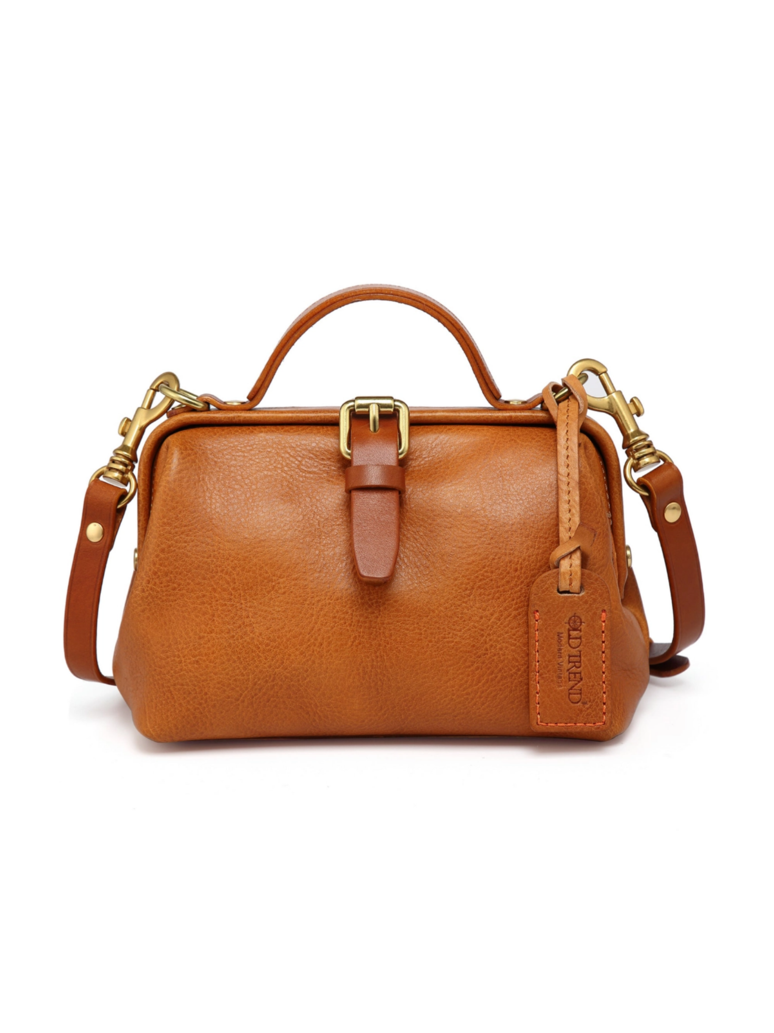 •BERKELEY• caramel leather mini doctor satchel/crossbody