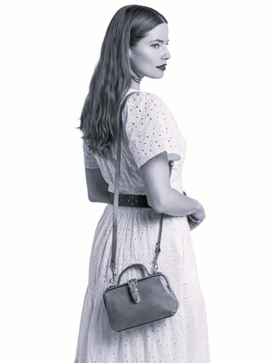 •BERKELEY• caramel leather mini doctor satchel/crossbody