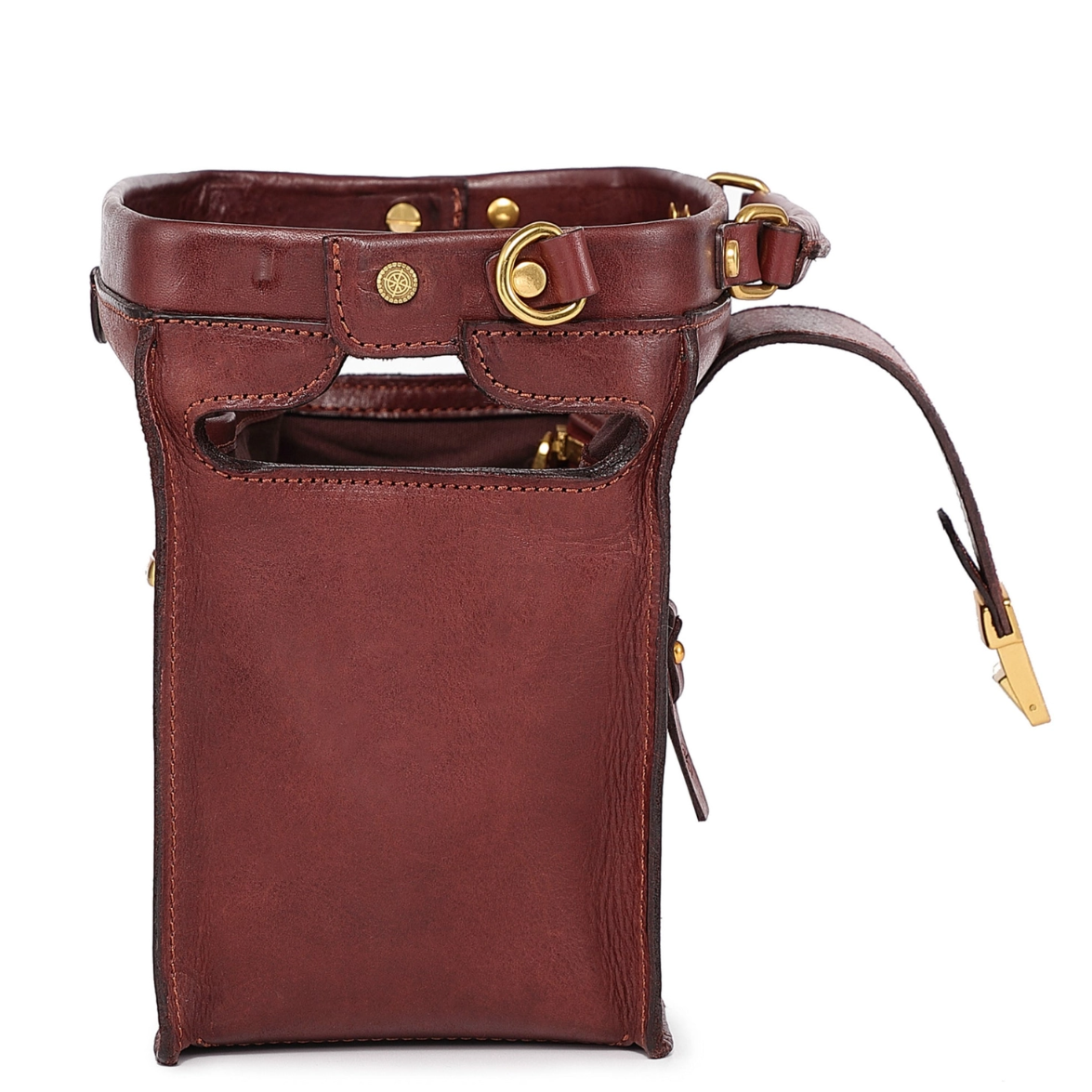 •BURLINGTON• mahogany leather doctor satchel/crossbody