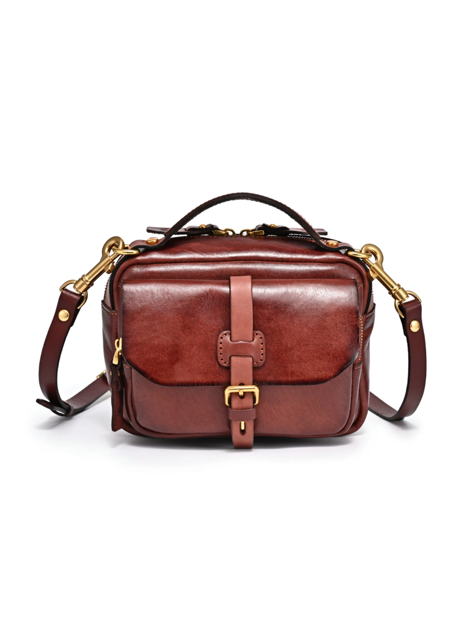 •CORNELL• mahogany leather crossbody/handbag