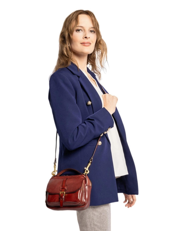 •CORNELL• mahogany leather crossbody/handbag