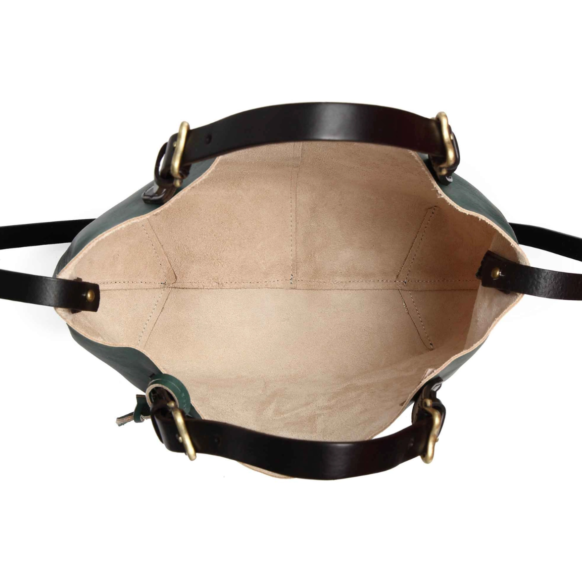 •CHARLESTON• hunter green leather crossbody/tote bag