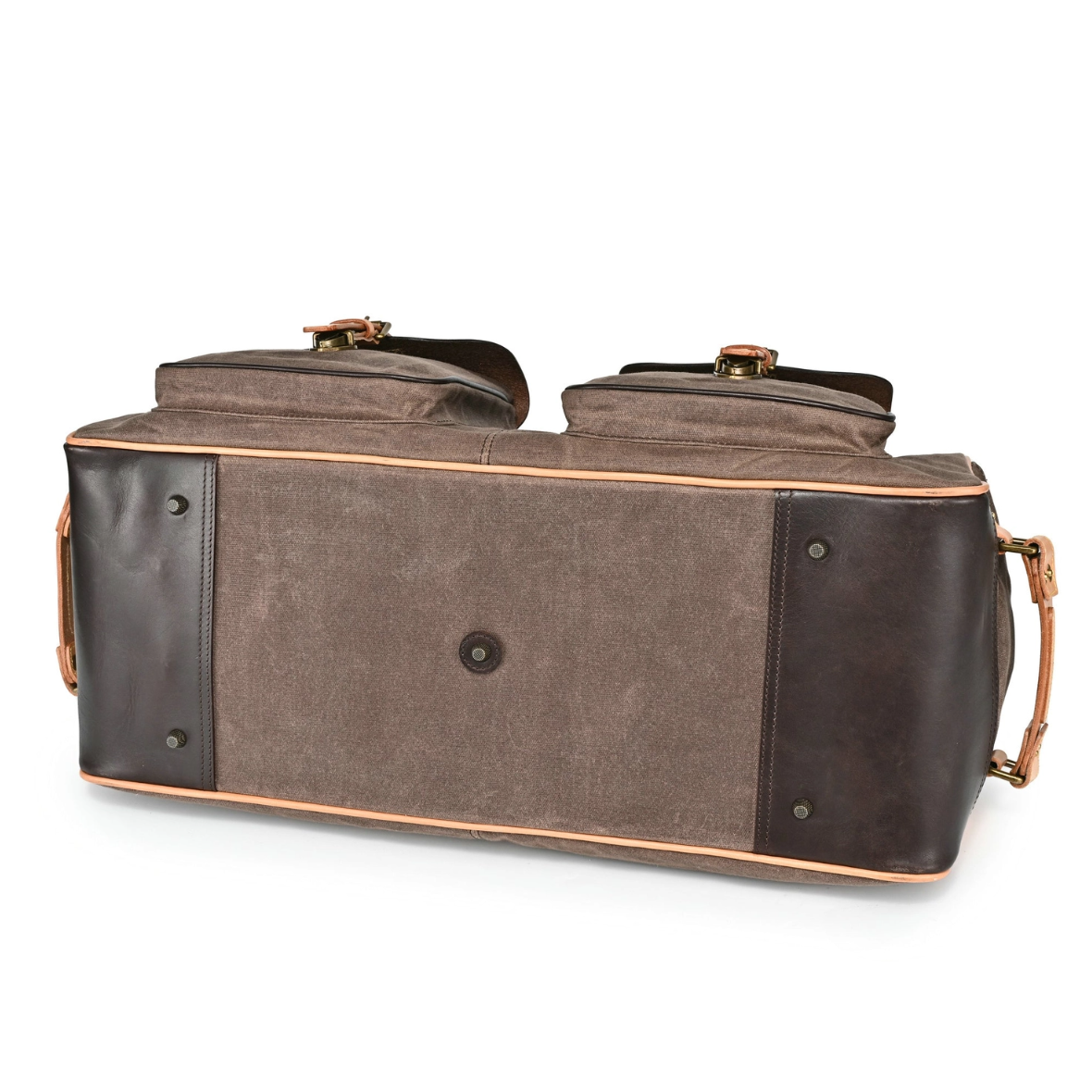 •MANCHESTER• tobacco brown canvas/leather weekender