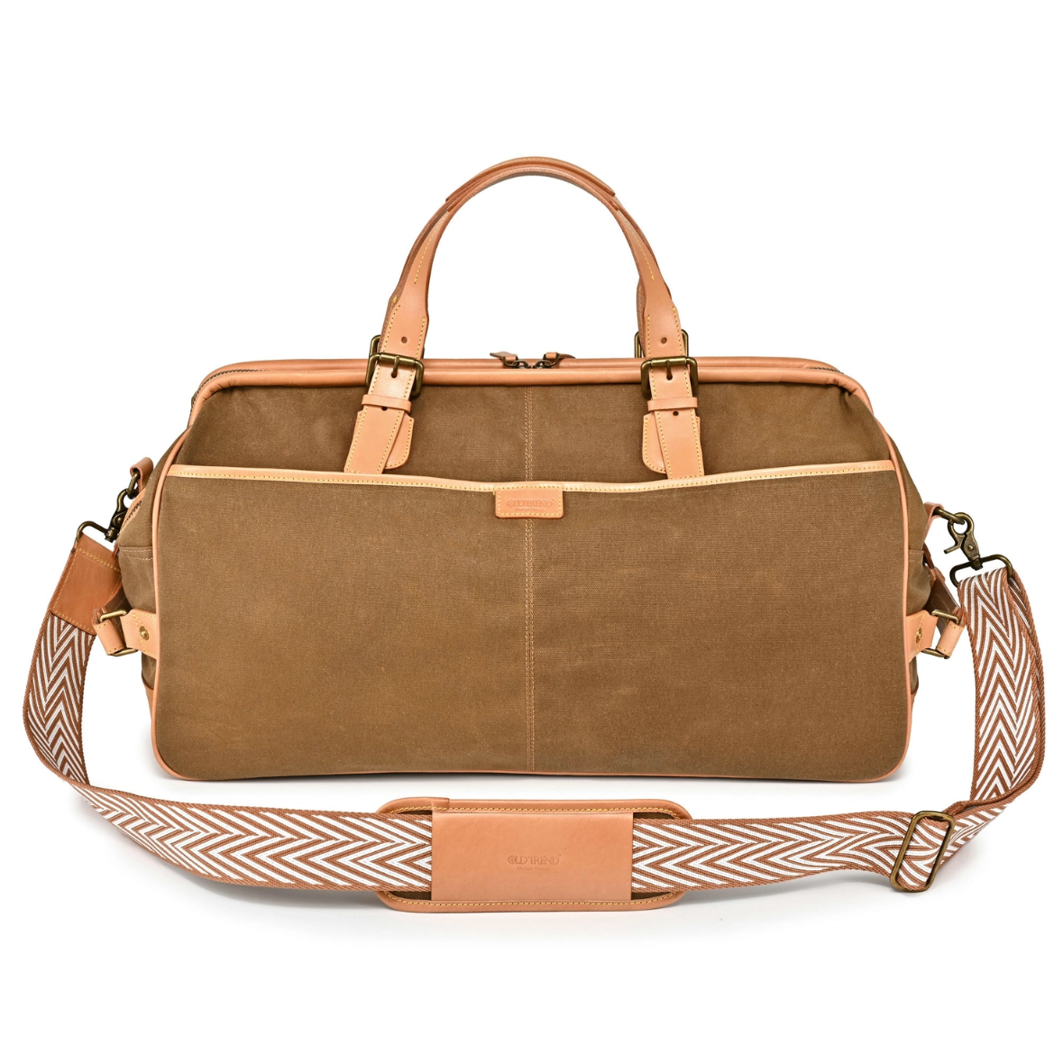 •MANCHESTER• camel brown canvas/leather weekender