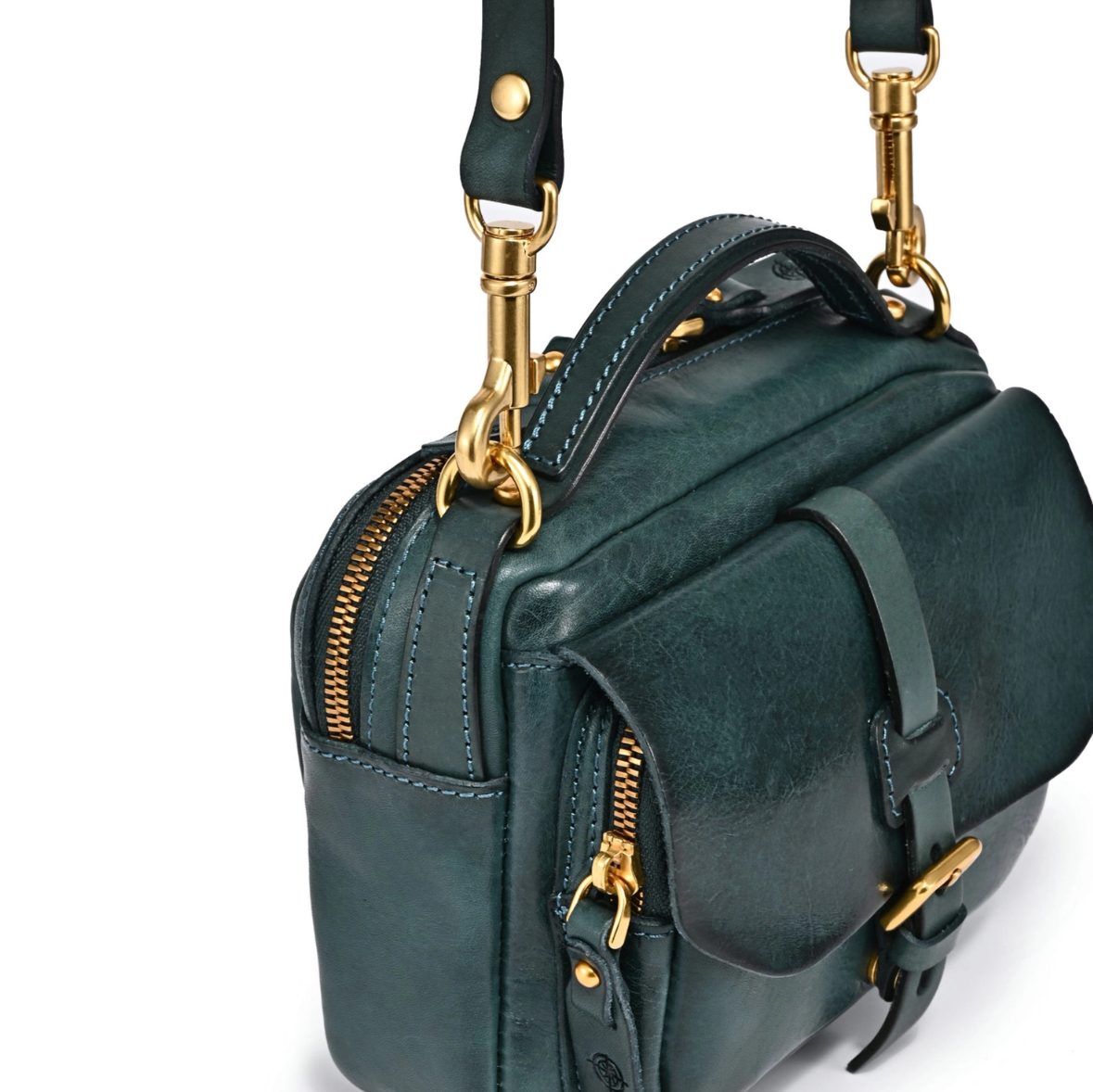 •CORNELL• deep sea leather crossbody/handbag