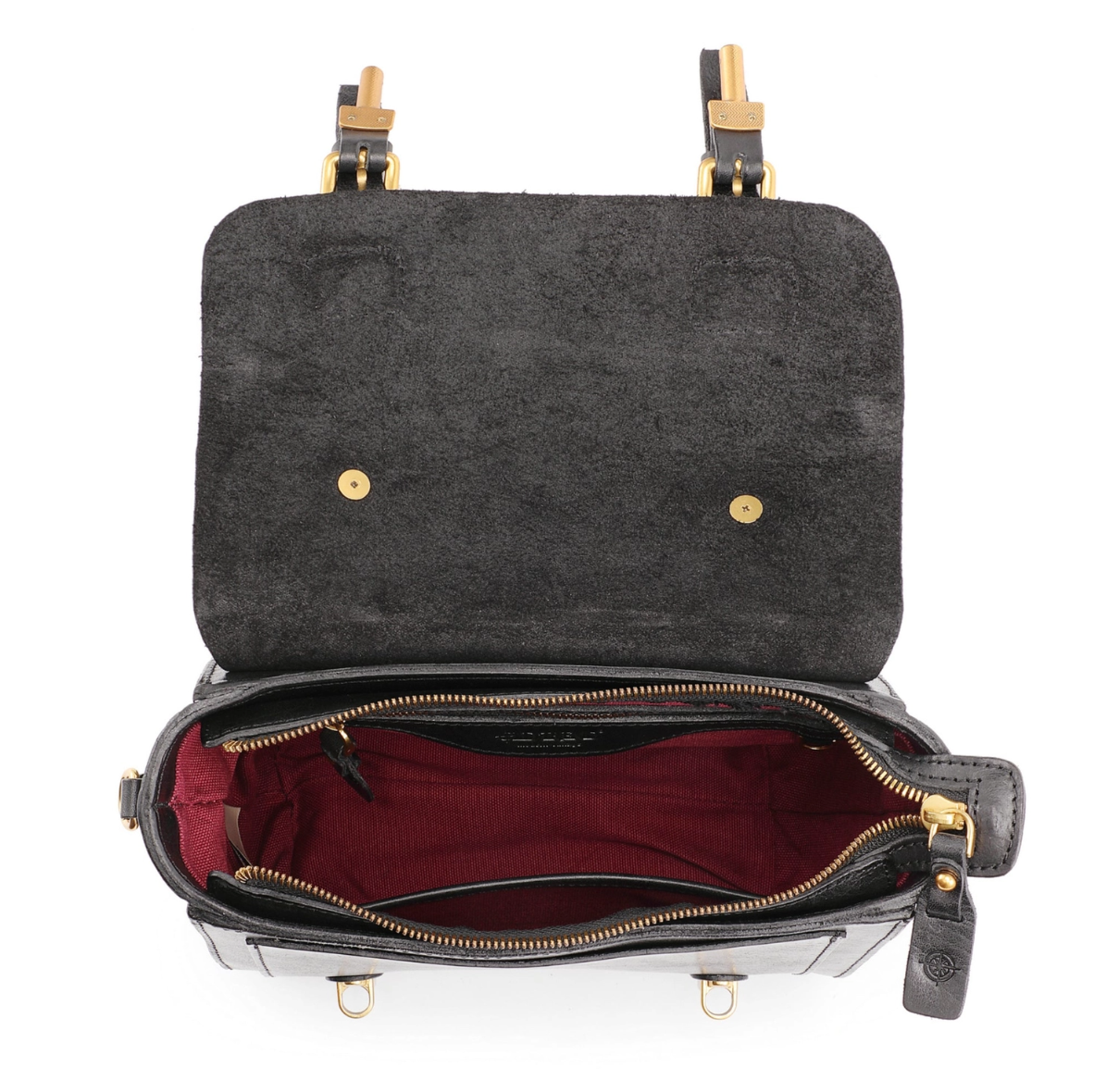 •SOHO• black leather mini satchel/crossbody