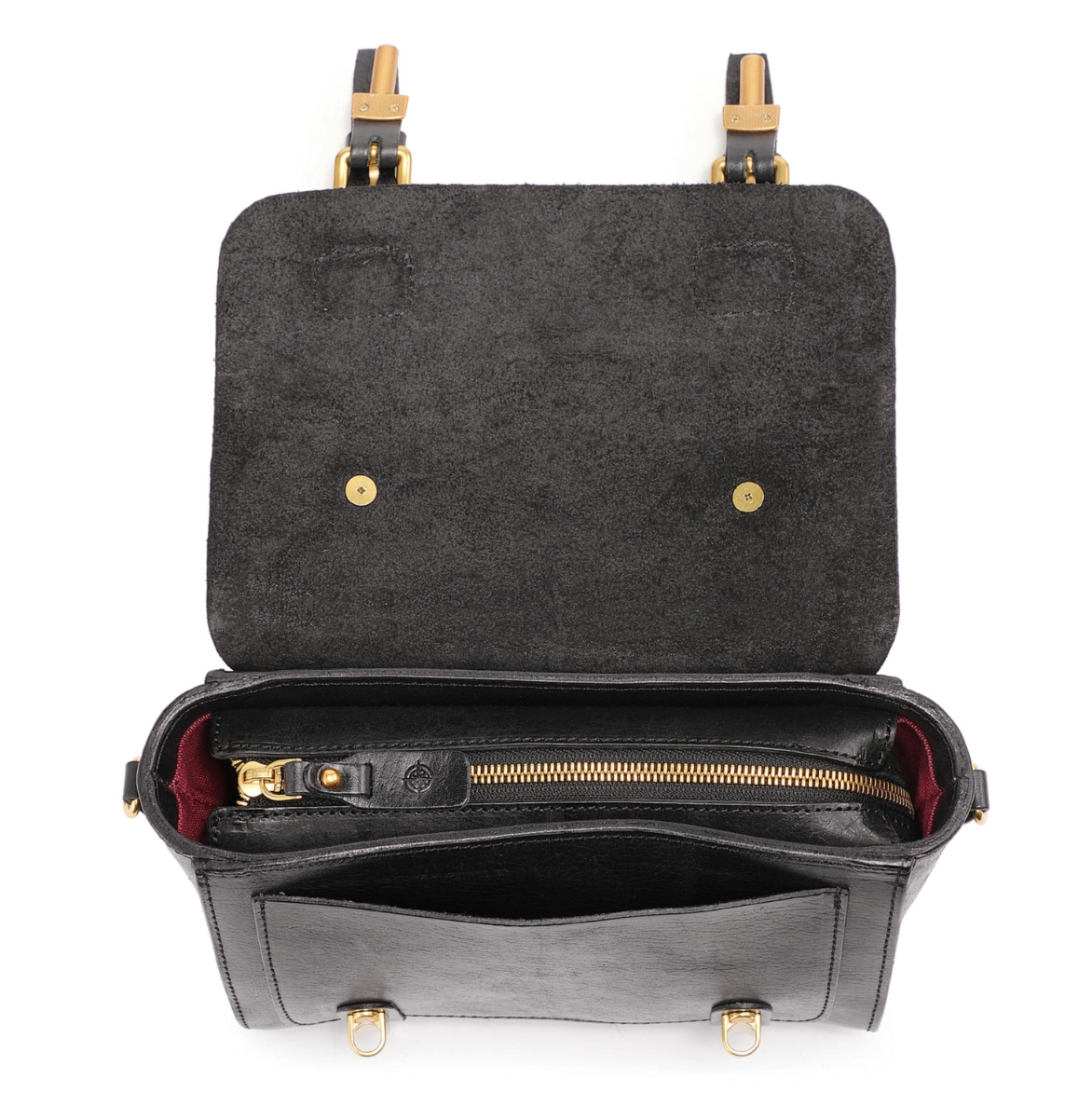 •SOHO• black leather mini satchel/crossbody