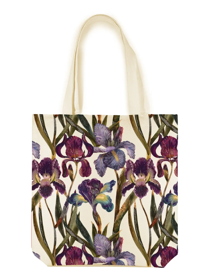 •IRISES• gusseted canvas shopper