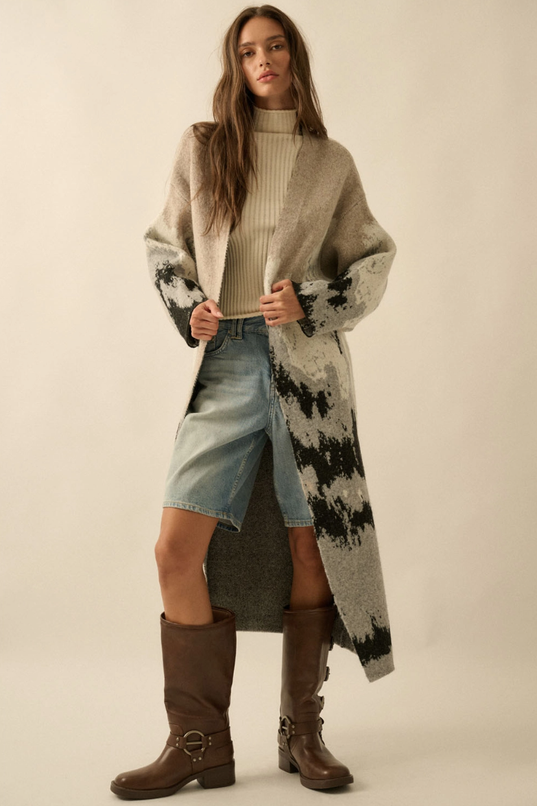 •KUWOHI - ROCKIES• jacquard knit duster