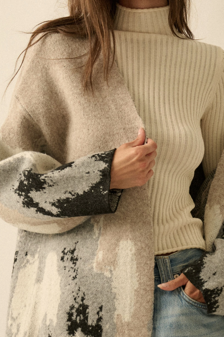 •KUWOHI - ROCKIES• jacquard knit duster