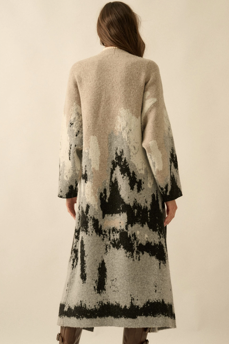 •KUWOHI - ROCKIES• jacquard knit duster
