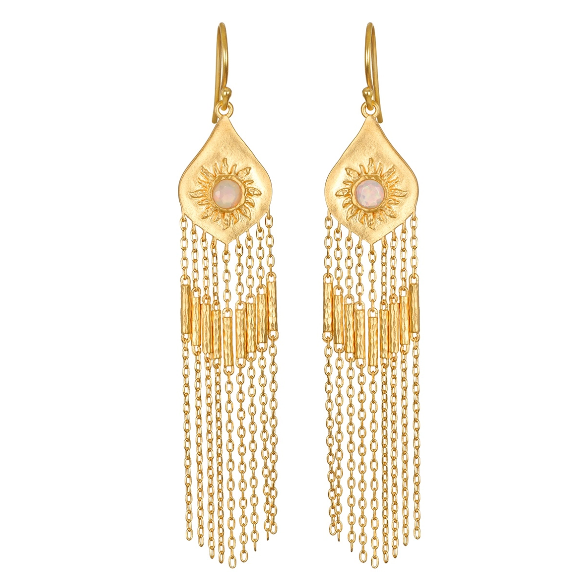 •DAYBREAK• opal + gold dangle earrings