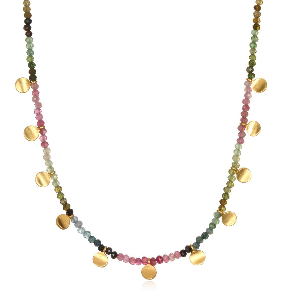 •PEACE + PROTECTION• tourmaline + gold necklace (14"-17" long)