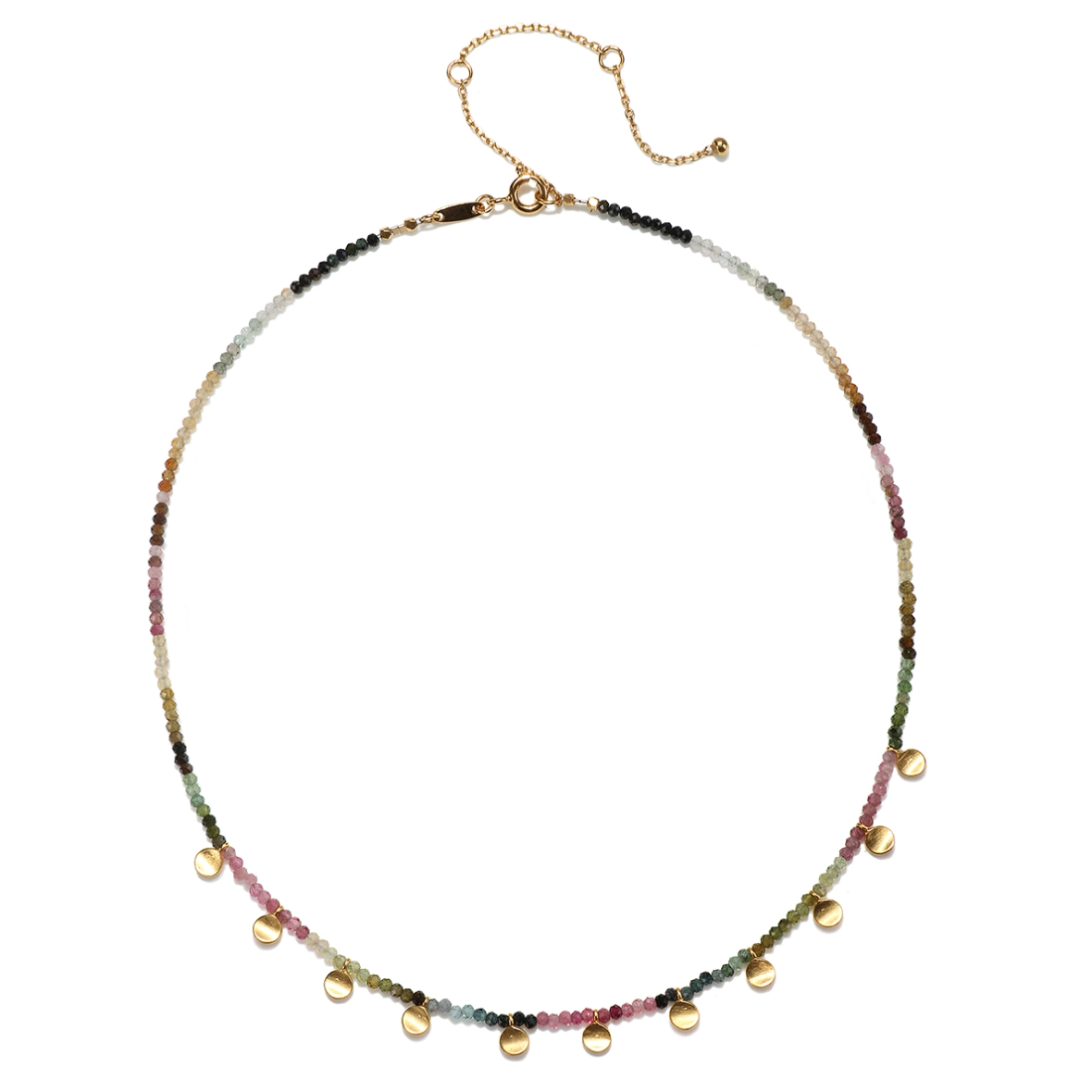•PEACE + PROTECTION• tourmaline + gold necklace (14"-17" long)