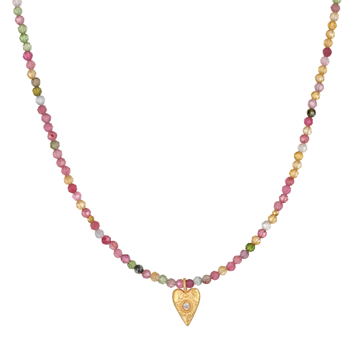 •ALIGNED WITH LOVE• tourmaline + gold necklace (14"-17" long)