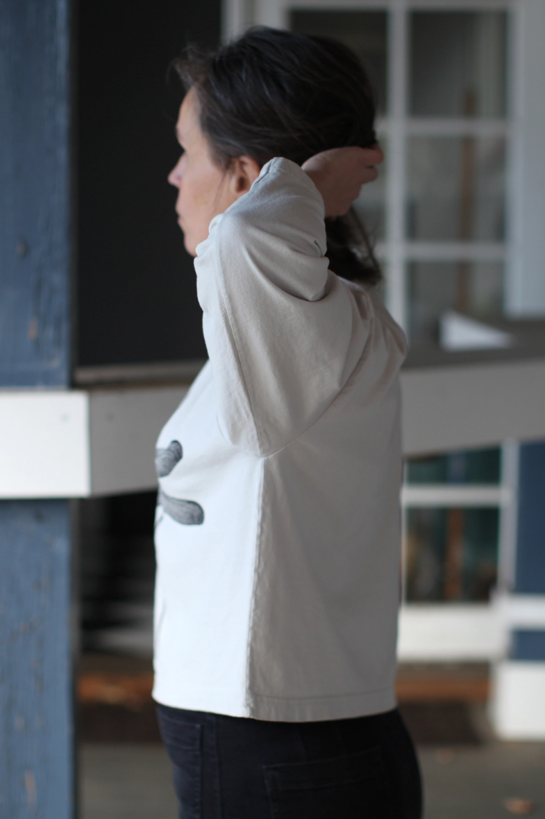•DRAGONFLY CRESCENT• heavyweight cotton long sleeve top (USA)