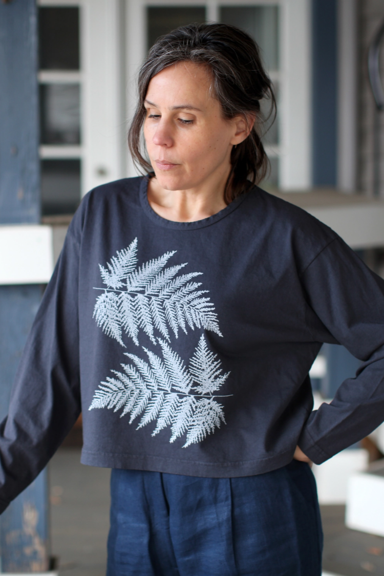 •FERNS• heavyweight cotton long sleeve top (USA)