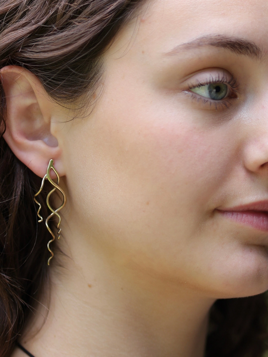 •UVA• gold post earrings
