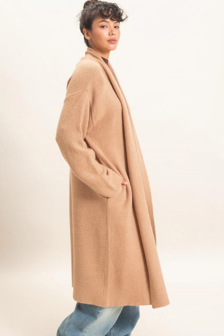 •CHARLY - SAND• soft knit duster cardigan