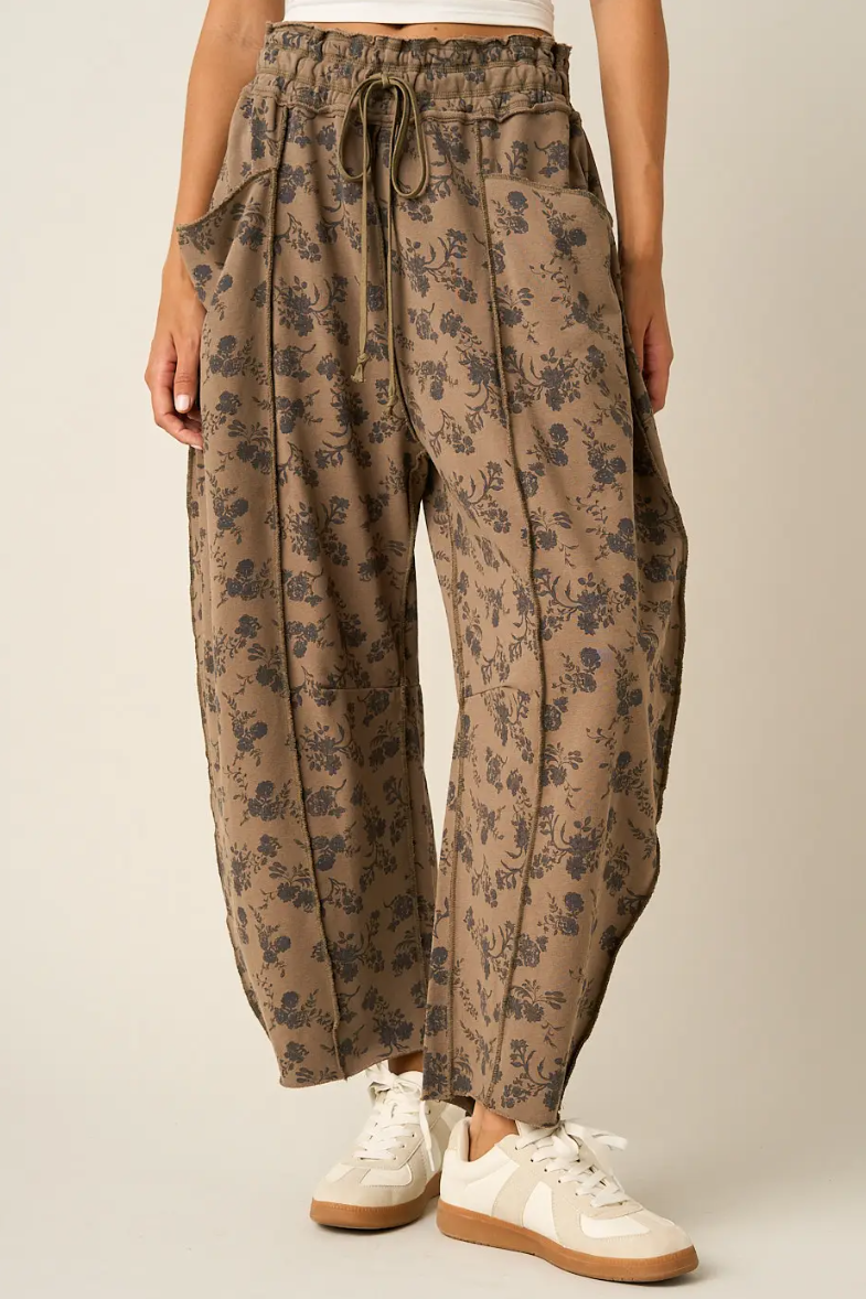 •AZALIA• cotton blend cropped barrel pants