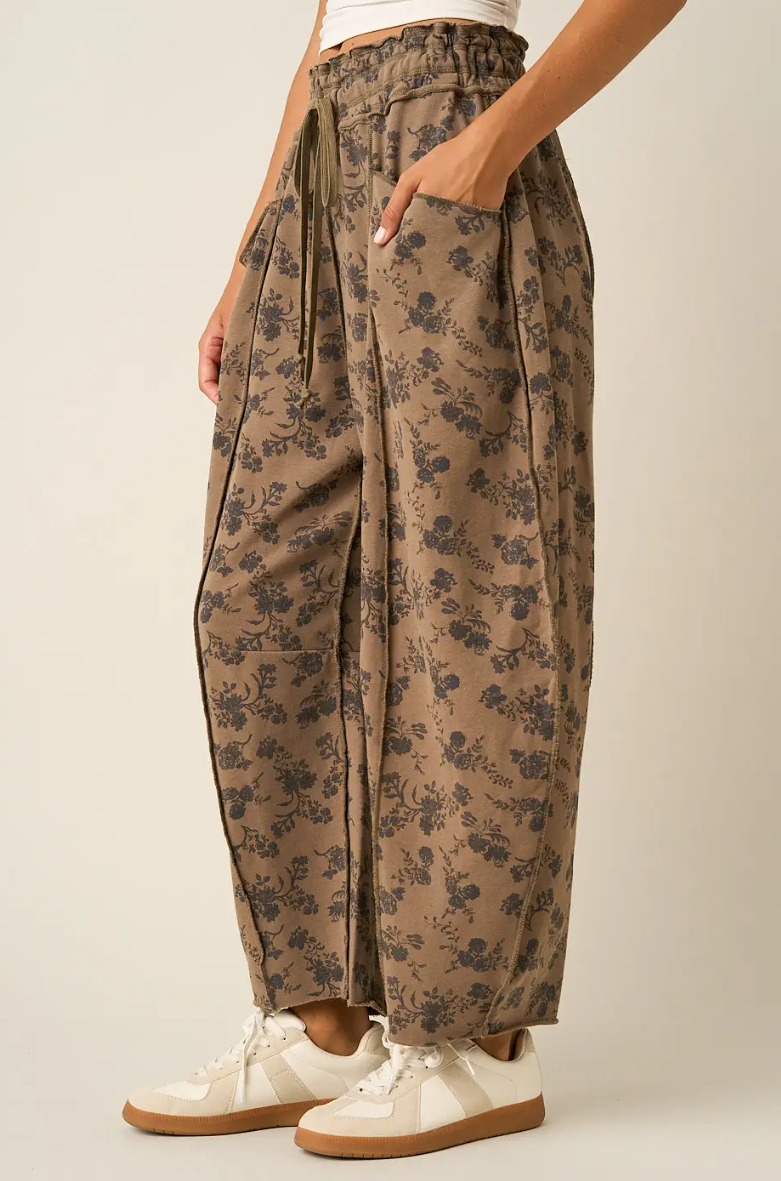 •AZALIA• cotton blend cropped barrel pants