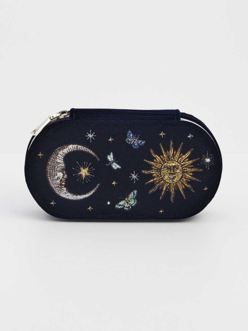 •NIGHT SKY• embroidered velvet jewelry box