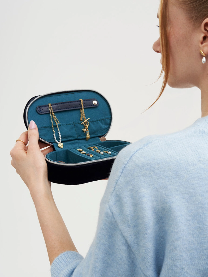 •NIGHT SKY• embroidered velvet jewelry box