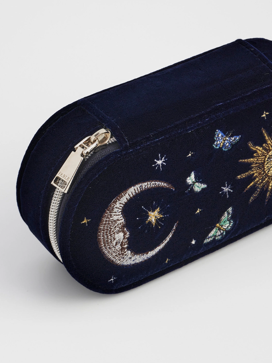 •NIGHT SKY• embroidered velvet jewelry box