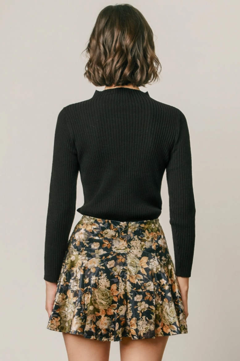 •TALIA• velvet mini skirt