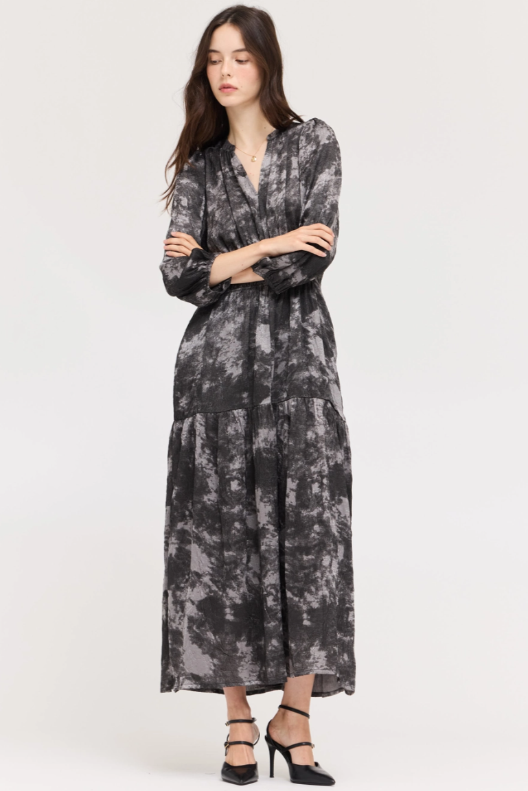 •NYX - STORMY• 3/4 sleeve midaxi dress