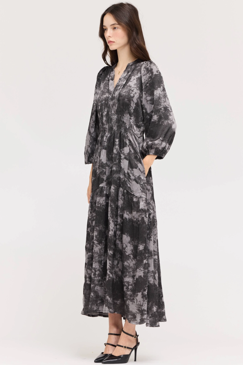 •NYX - STORMY• 3/4 sleeve midaxi dress