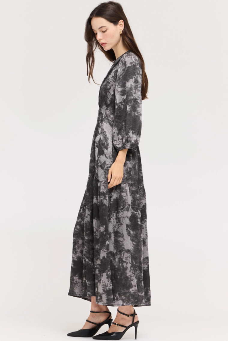 •NYX - STORMY• 3/4 sleeve midaxi dress