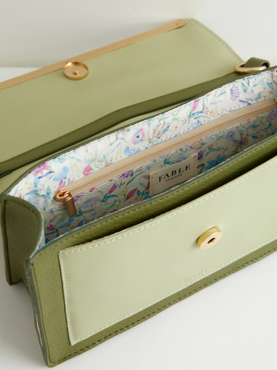 •KINGFISHER• embroidered 'leather' crossbody