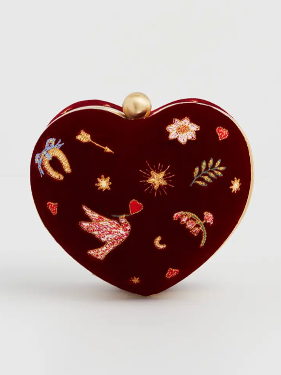 •LOVE CHARM• embroidered velvet jewelry box