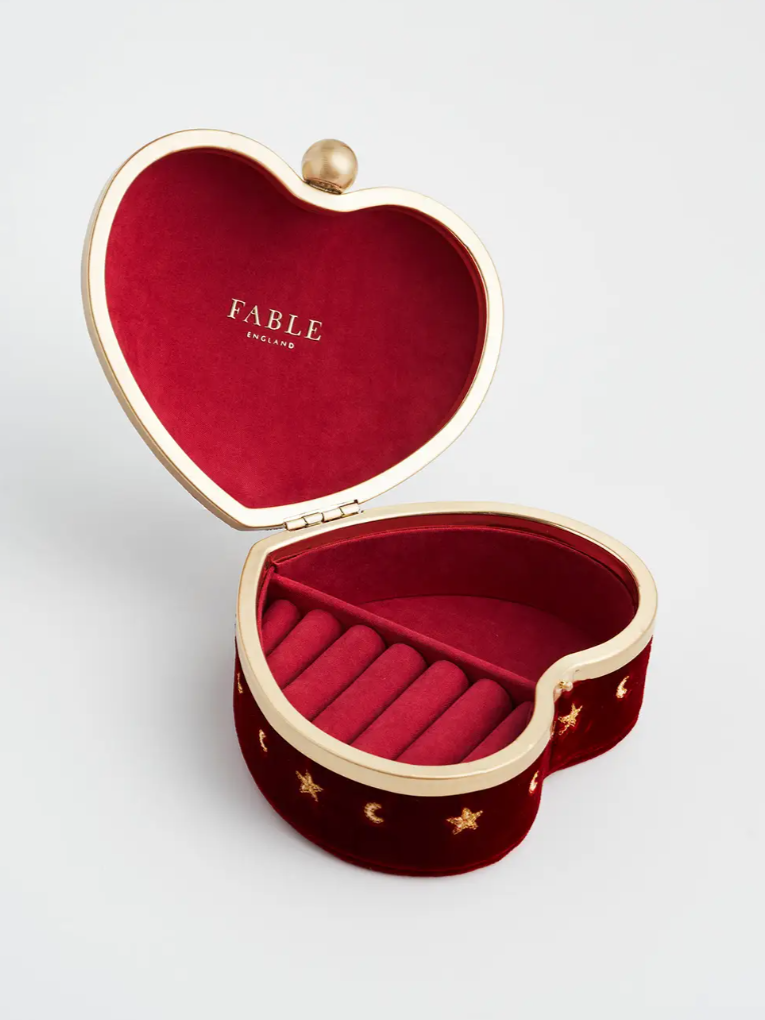 •LOVE CHARM• embroidered velvet jewelry box