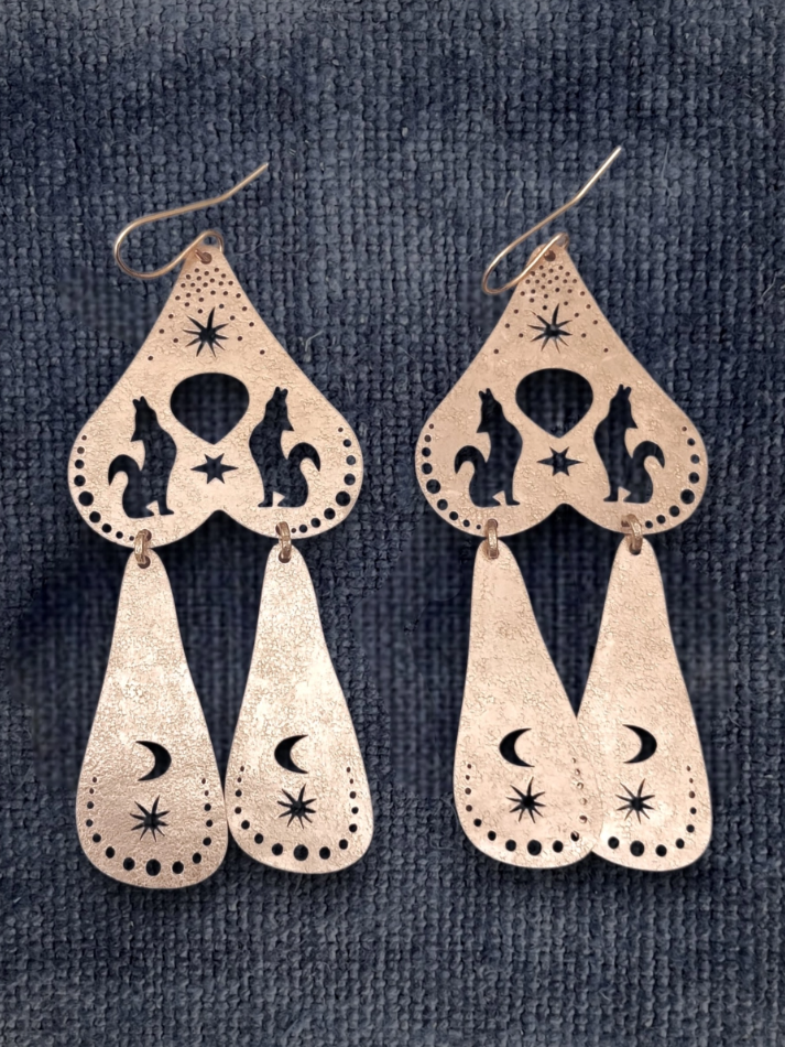•KEYSTONE• gold dangle earrings