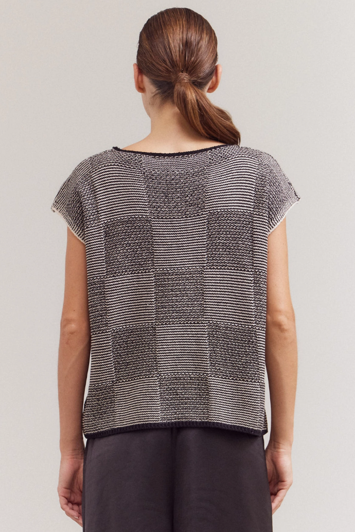 •DAME• cotton blend sweater knit top