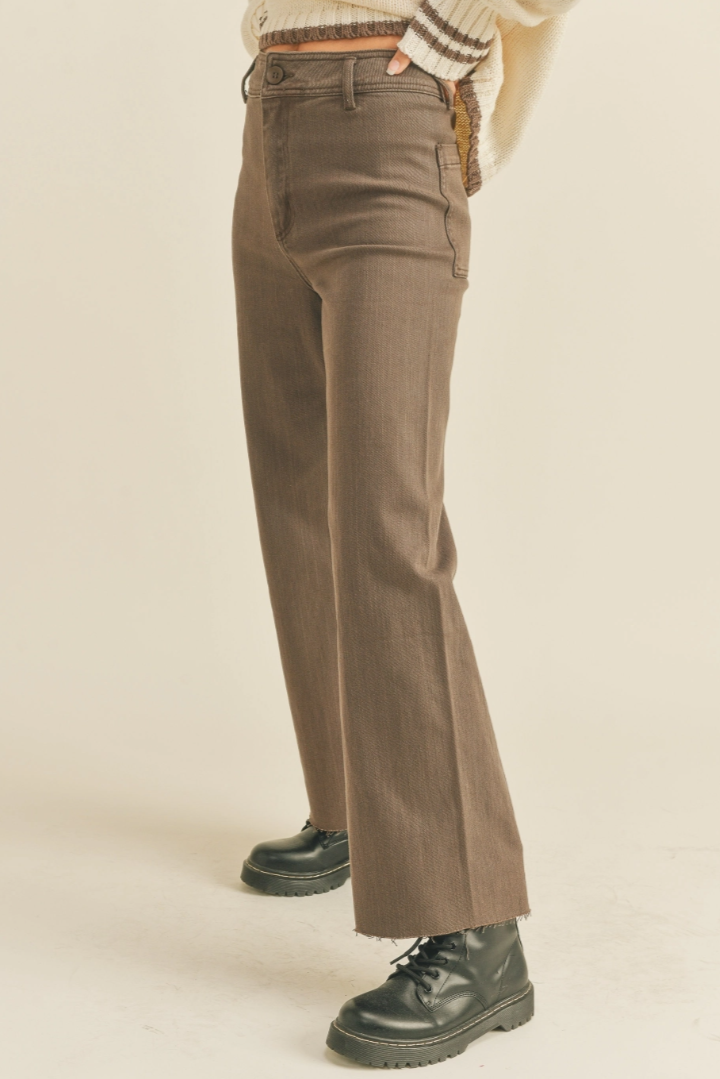 •ALBA• straight leg cotton blend denim pants