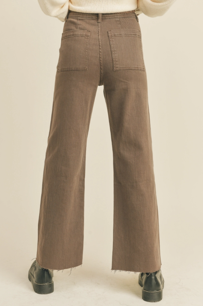 •ALBA• straight leg cotton blend denim pants