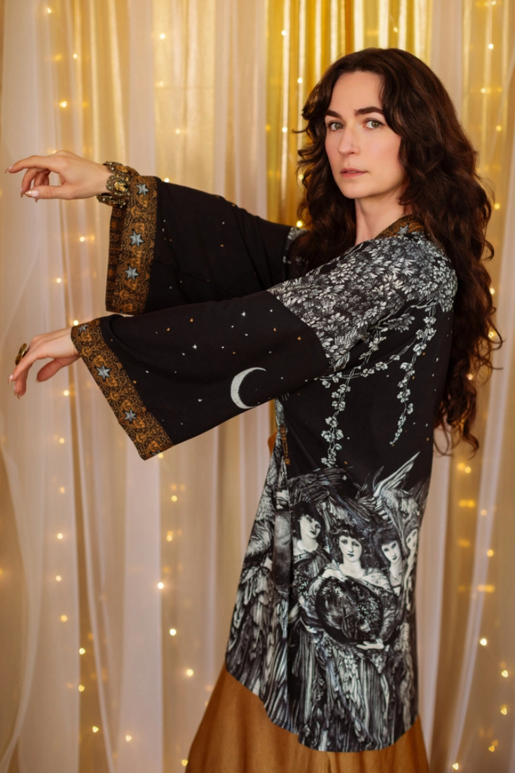 •THE GUARDIANS• bamboo cardigan with tie