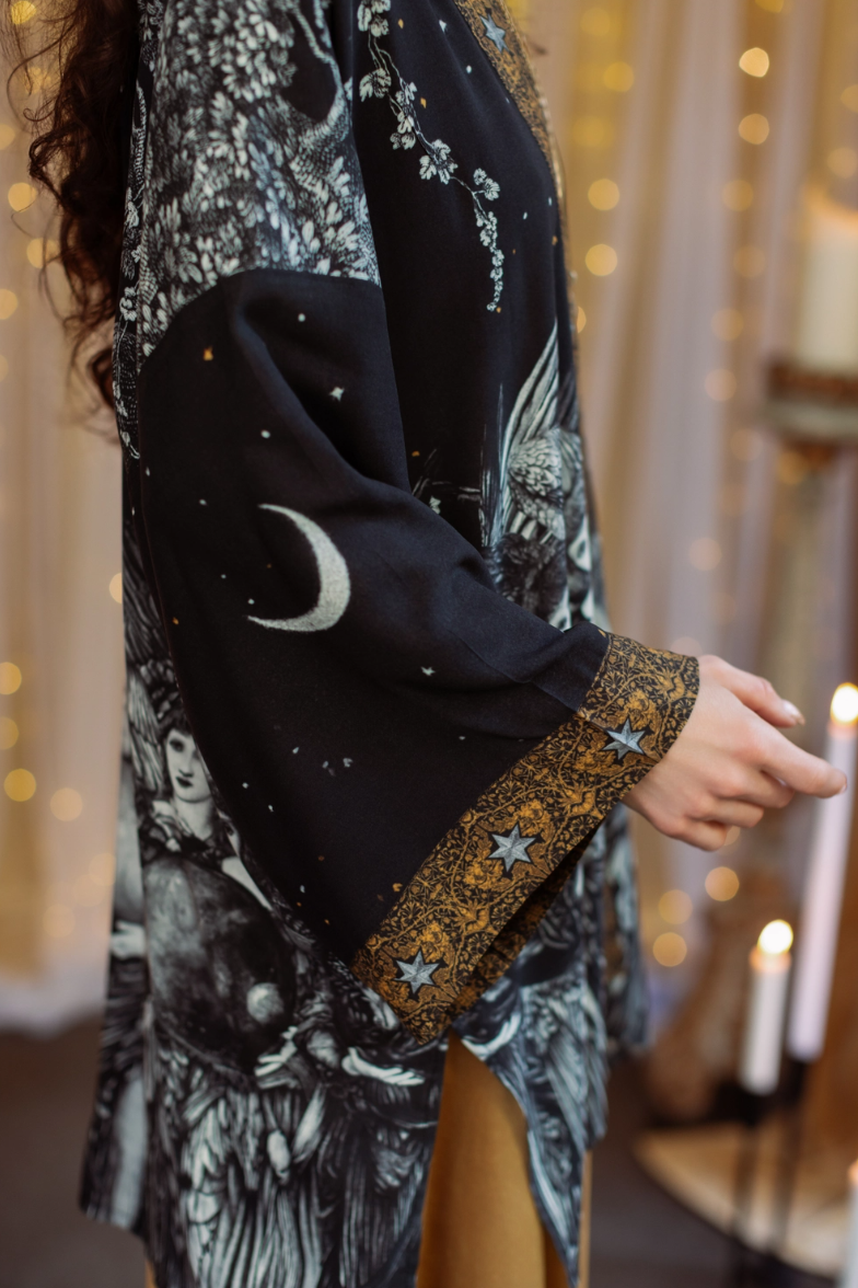 •THE GUARDIANS• bamboo cardigan with tie