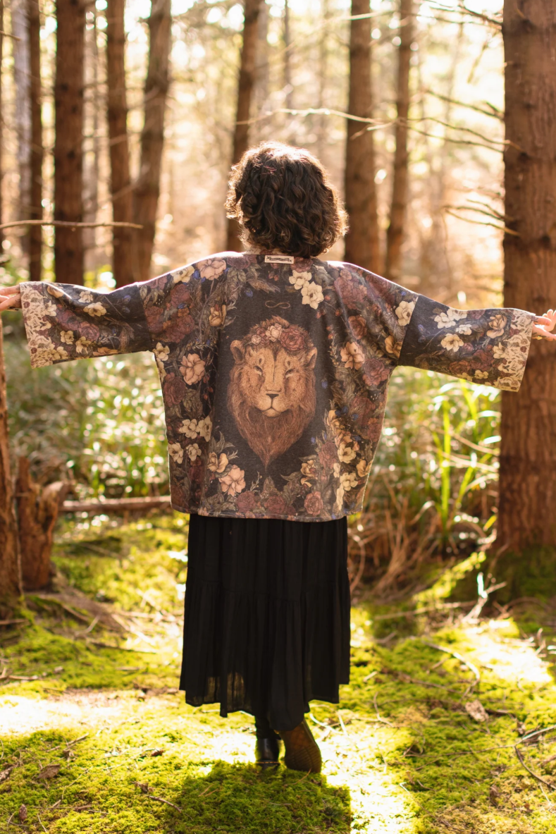 •LIONHEART• fleece lined cottage cardigan