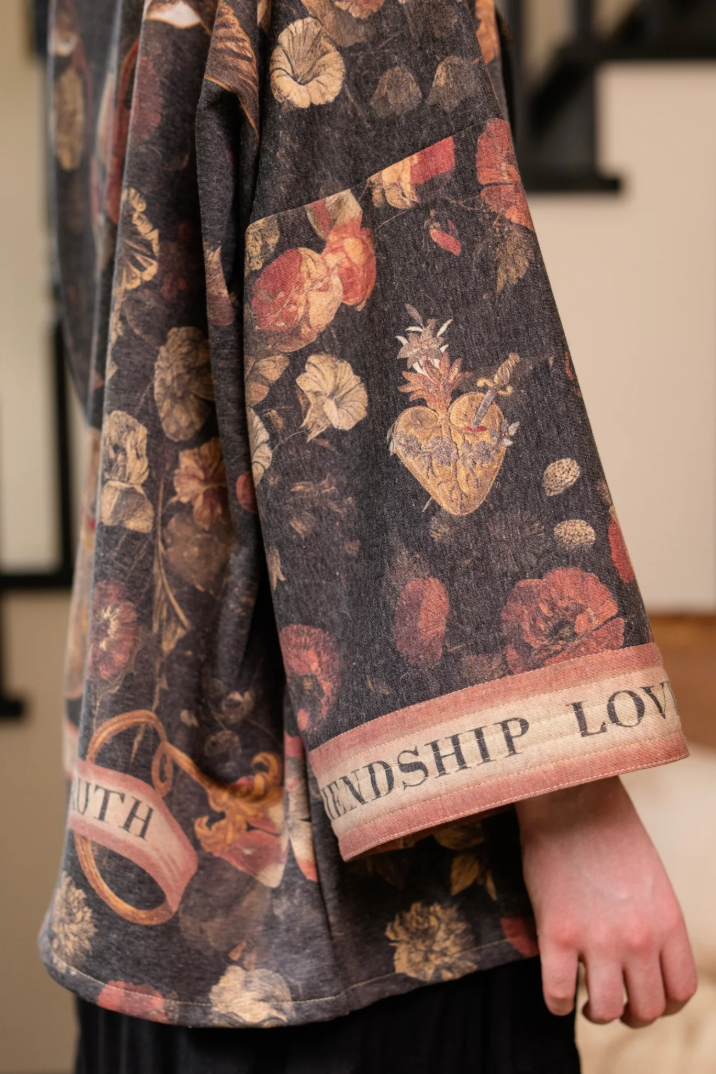 •HEART OF GOLD• fleece lined cottage cardigan