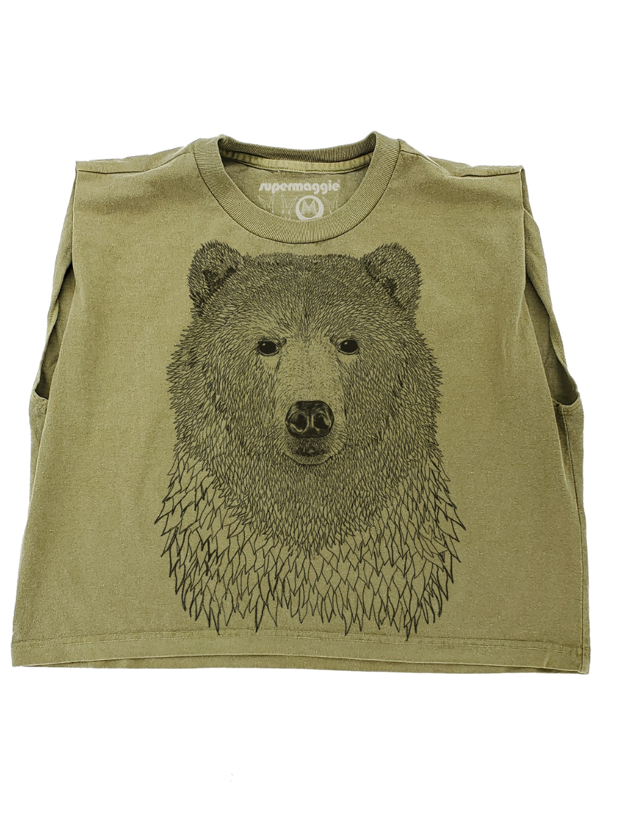 •BEAR• cotton muscle tee (USA)