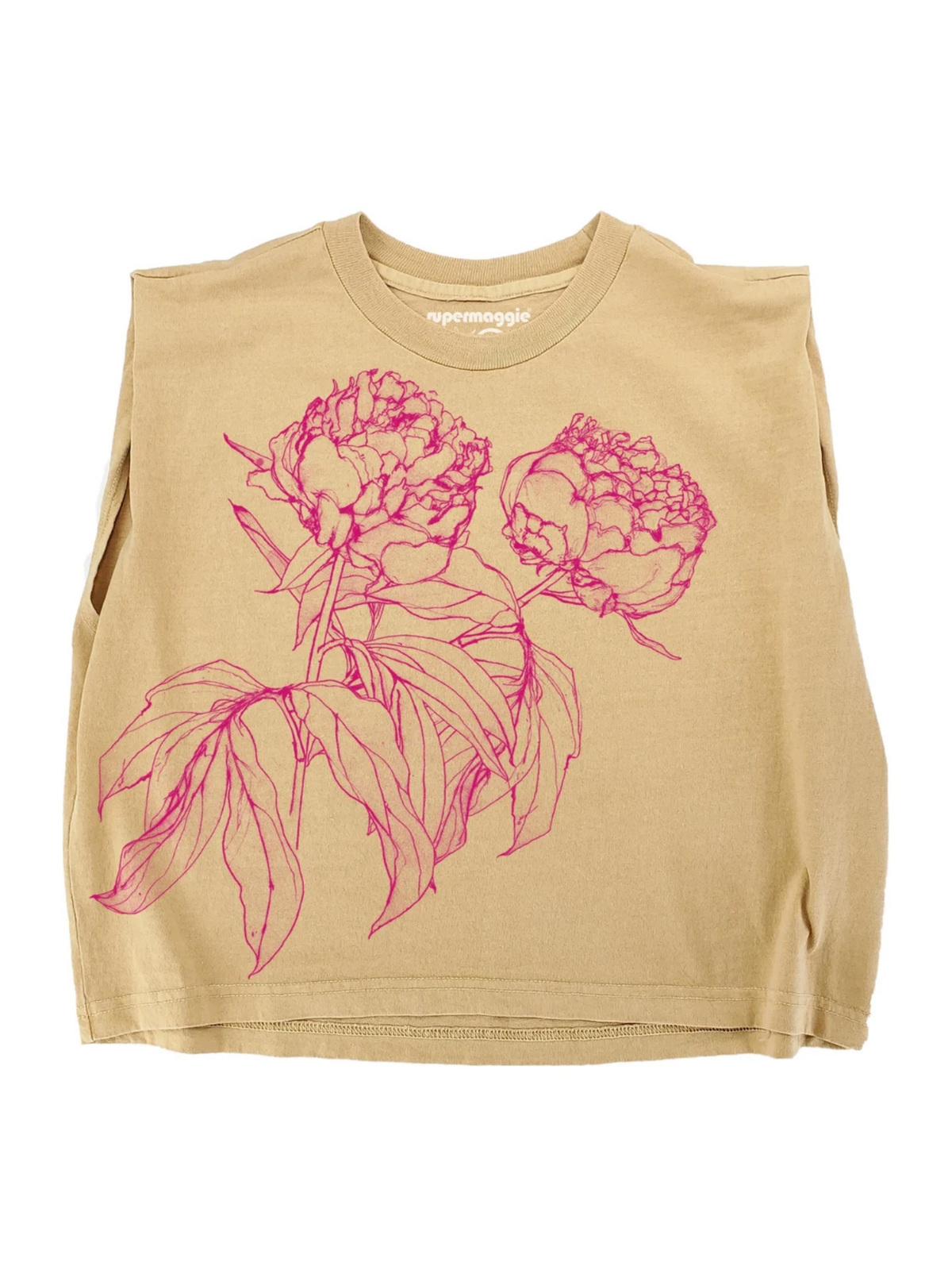 •PEONIES• cotton muscle tee (USA)