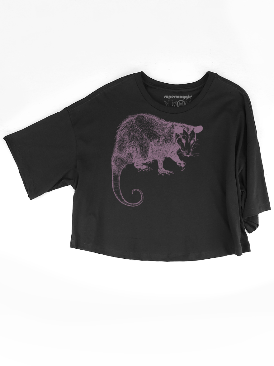 •OPOSSUM• organic cotton cropped top (USA)