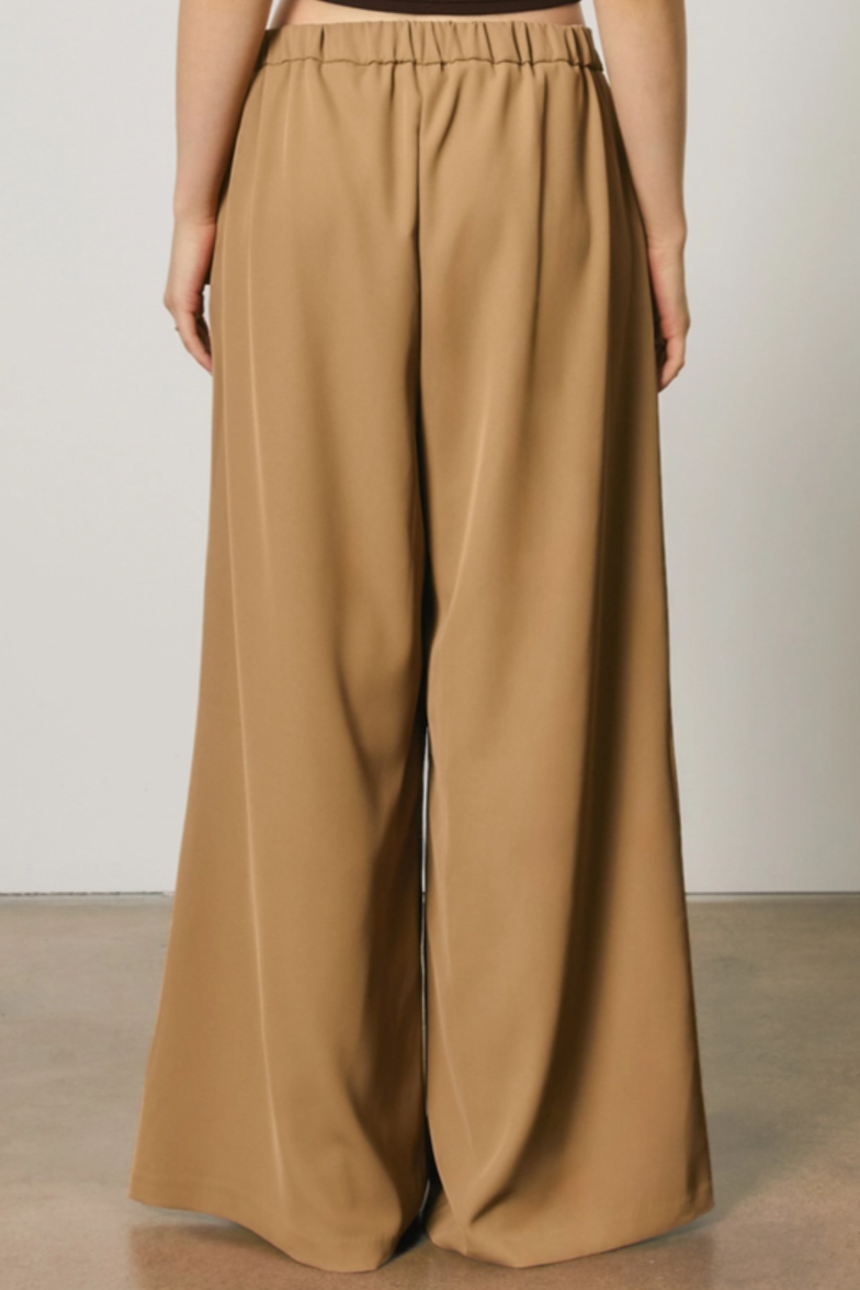 •KARLIE - BROWN SUGAR• extra wide leg pants