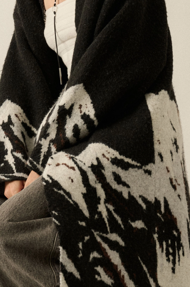 •KUWOHI - NIGHT• jacquard knit duster