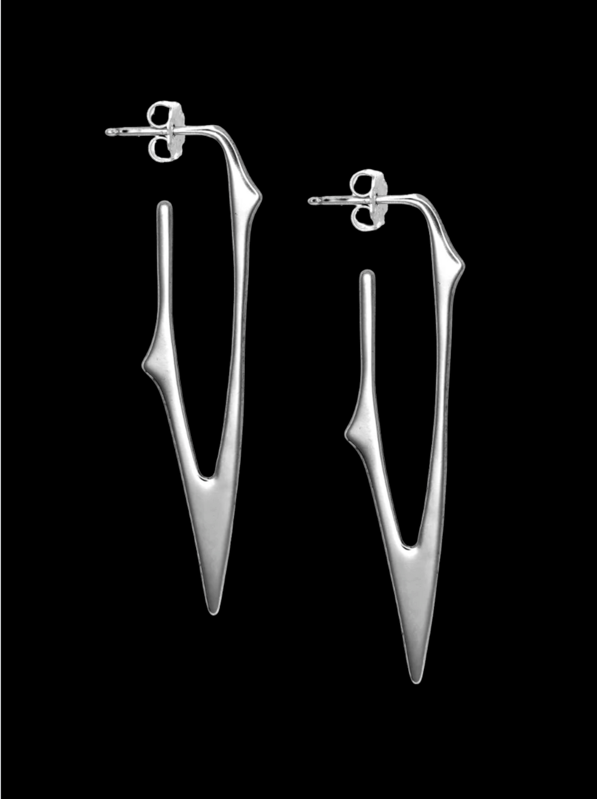 •RAVEN• silver hoop earrings